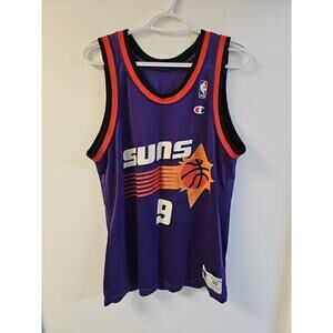 Vintage Champion Dan Majerle Purple #9 Basketball Jersey-Size 40 USA Made